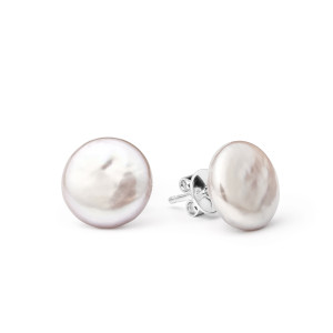 Cercei perle naturale baroque roz pudra 12 mm si argint DiAmanti EFC12E_L-G (Argint 925‰ 1,2 g.)